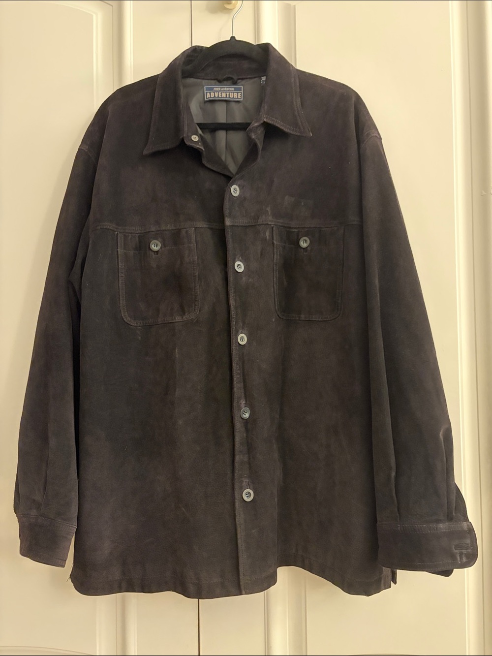 John Ashford Dark Purple/Navy Suede Shirt Jacket